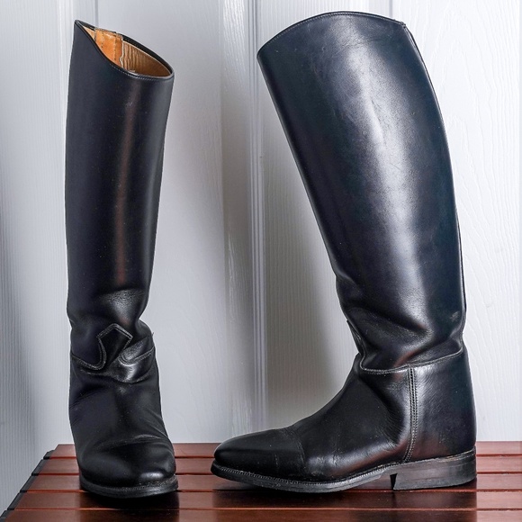 Tall Riding Boots Vintage Equestrian Dressage Foxhunting - Picture 2 of 12